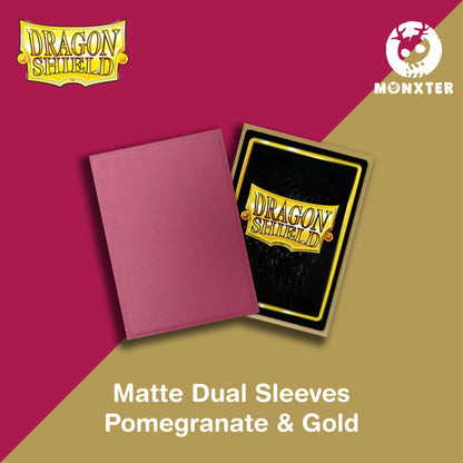 Dragon Shield Pomegranate & Gold Matte Dual Sleeves