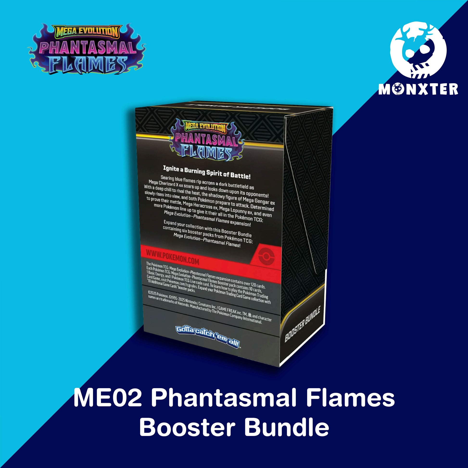Pokémon TCG - Mega Evolution ME02 Phantasmal Flames Booster Bundle