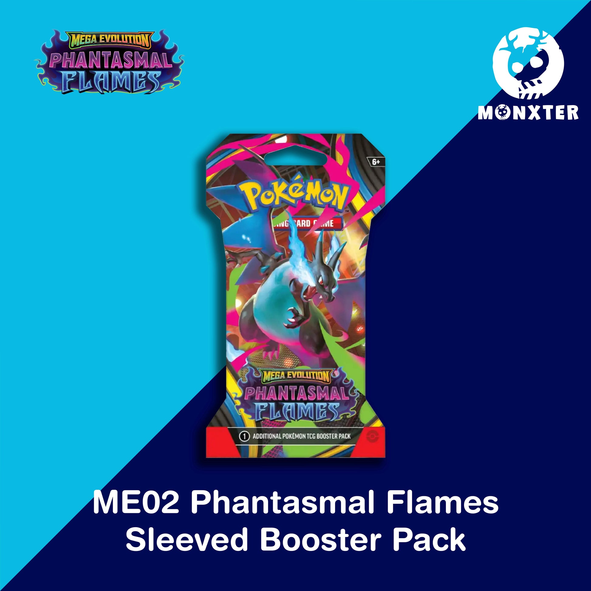 Pokémon TCG - Mega Evolution ME02 Phantasmal Flames Booster Pack (Sleeved)