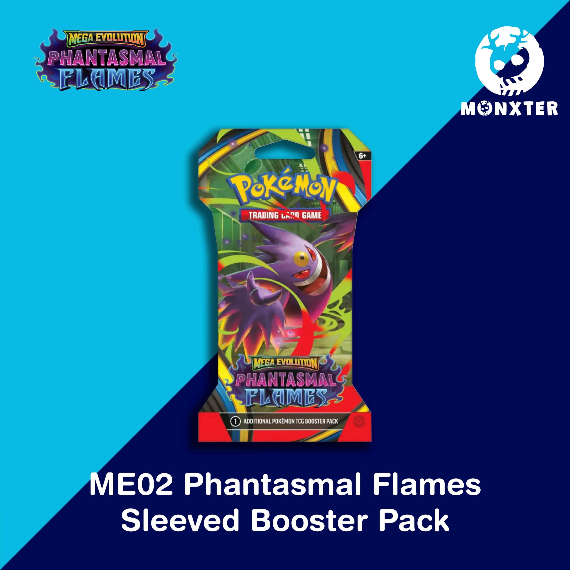 Pokémon TCG - Mega Evolution ME02 Phantasmal Flames Booster Pack (Sleeved)