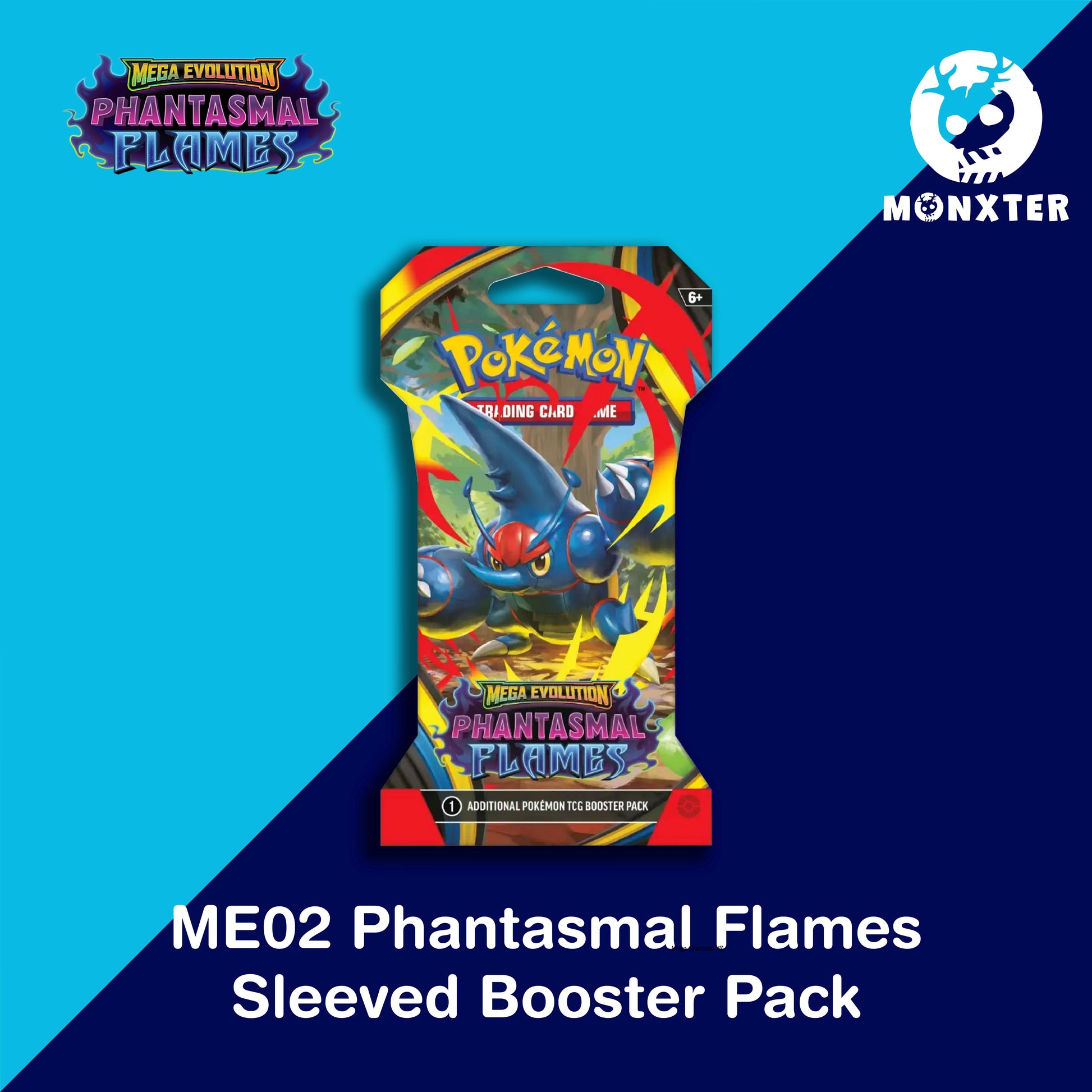 Pokémon TCG - Mega Evolution ME02 Phantasmal Flames Booster Pack (Sleeved)