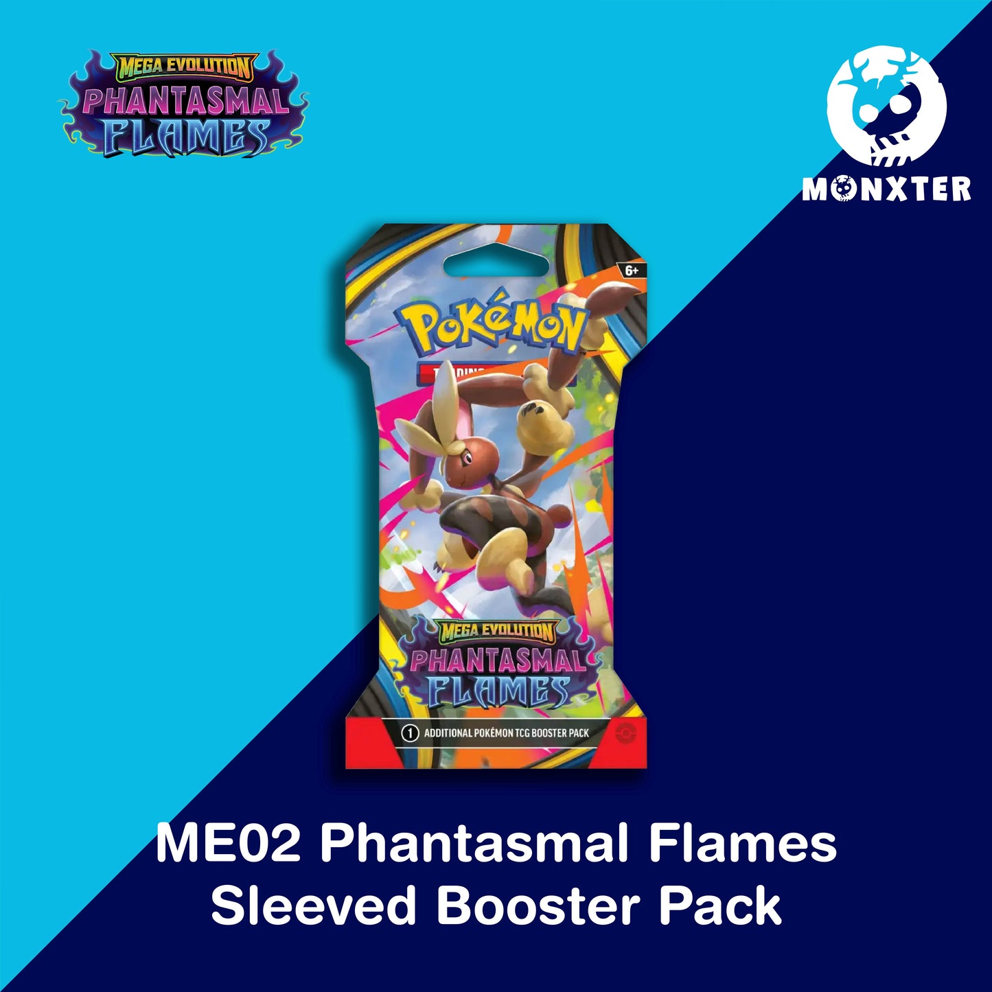 Pokémon TCG - Mega Evolution ME02 Phantasmal Flames Booster Pack (Sleeved)