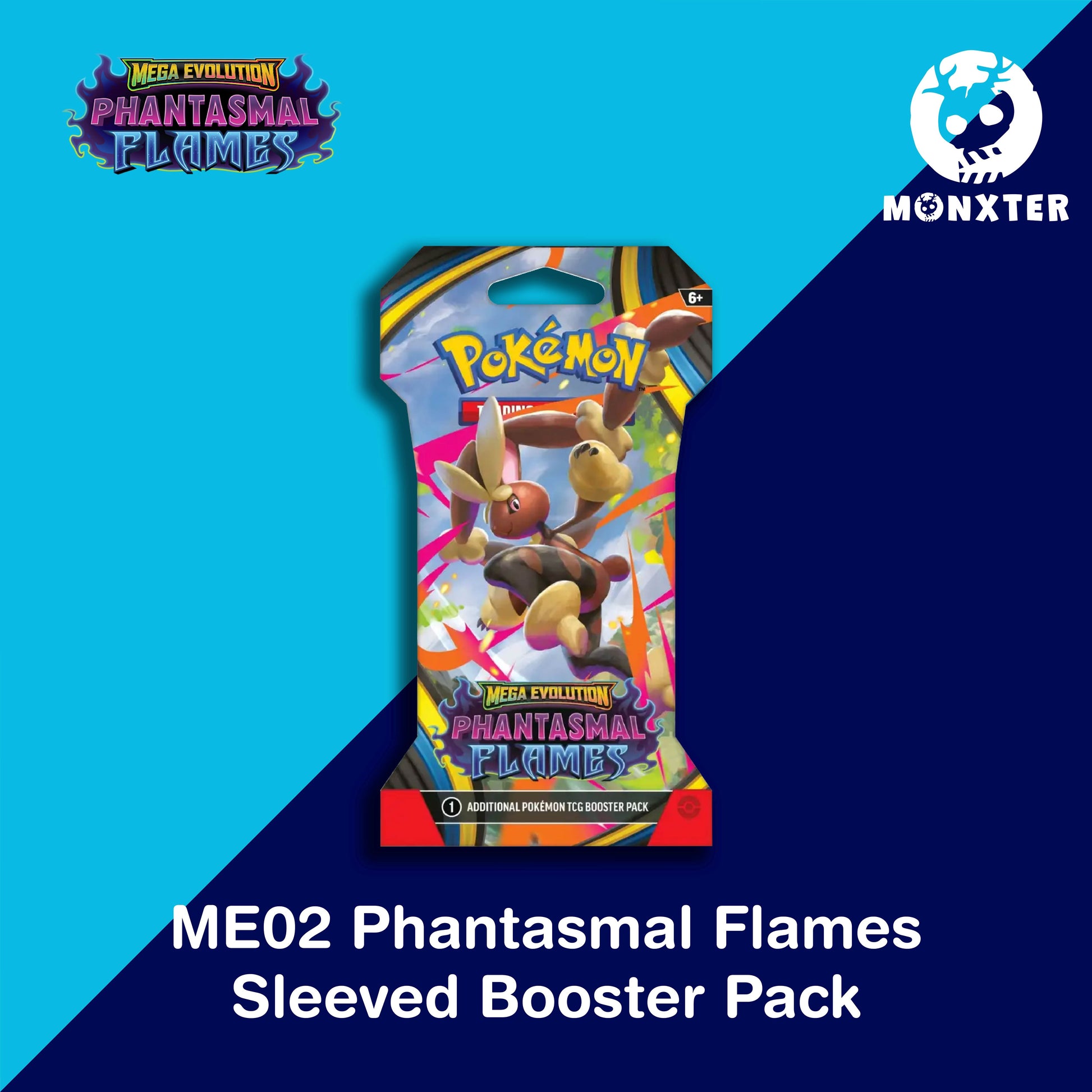 Pokémon TCG - Mega Evolution ME02 Phantasmal Flames Booster Pack (Sleeved)