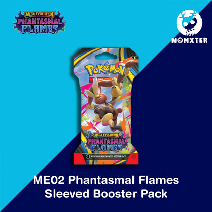 Pokémon TCG - Mega Evolution ME02 Phantasmal Flames Booster Pack (Sleeved)